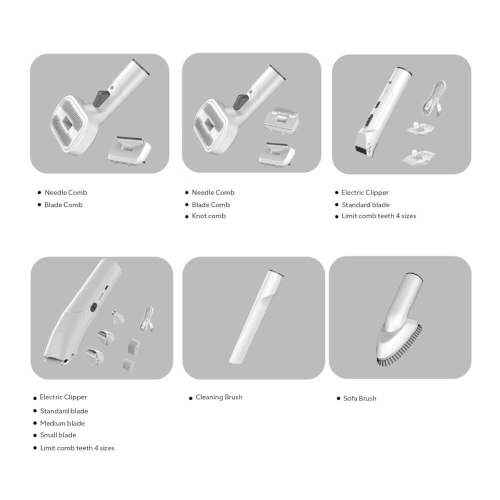 เครื่องตัดขนสัตว์เลี้ยง MC MISTER CLEAN PET PRO พร้อมถังเก็บขน 2 ลิตร มีหัวเปลี่ยนสำหรับทุกความต้องการ